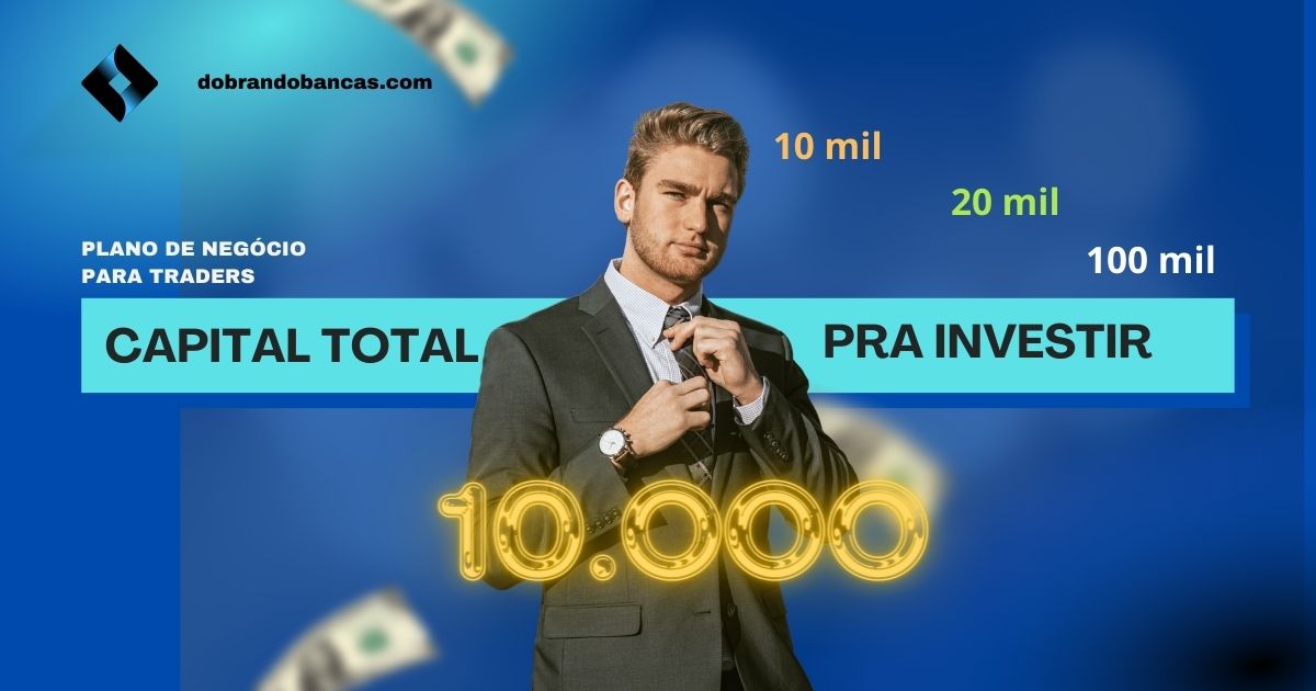 Pessoa analisando gráficos financeiros com calculadora ao lado, representando a importância de determinar o capital total para investir.