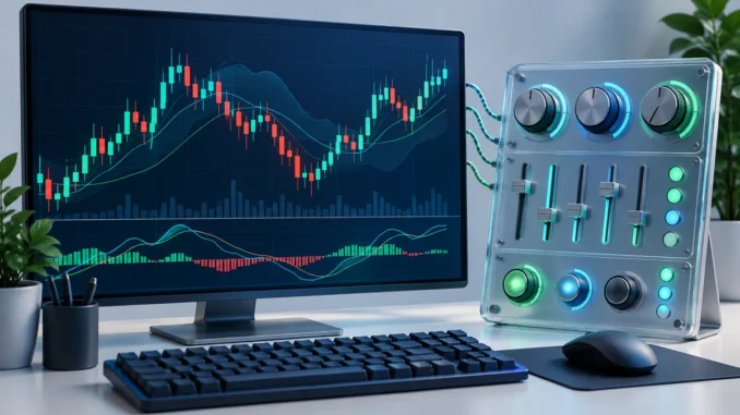 Dobrando Bancas — mt5-inputs Finanzchart neben visuellen Einstellreglern