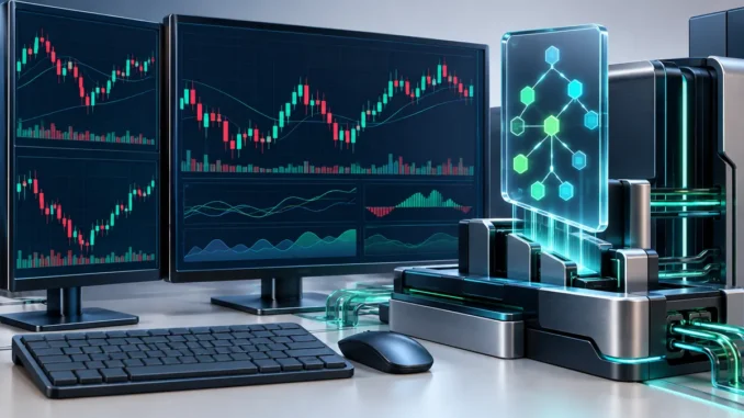 Visual strategy structure being integrated into a trading environment